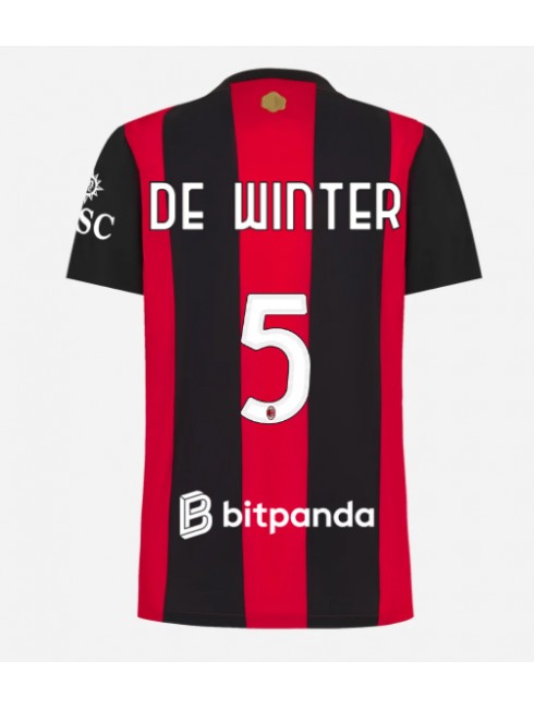 AC Milan Koni De Winter #5 Replika Hemmakläder Dam 2026-27 Kortärmad AC Milan Koni De Winter #5 Replika Hemmakläder Dam 2026-27 Kortärmad